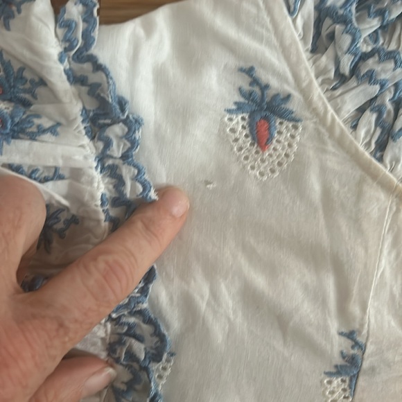 NWT Sea NY Renee Embroidered Strawberry Dress Cream Size S - Picture 9 of 10